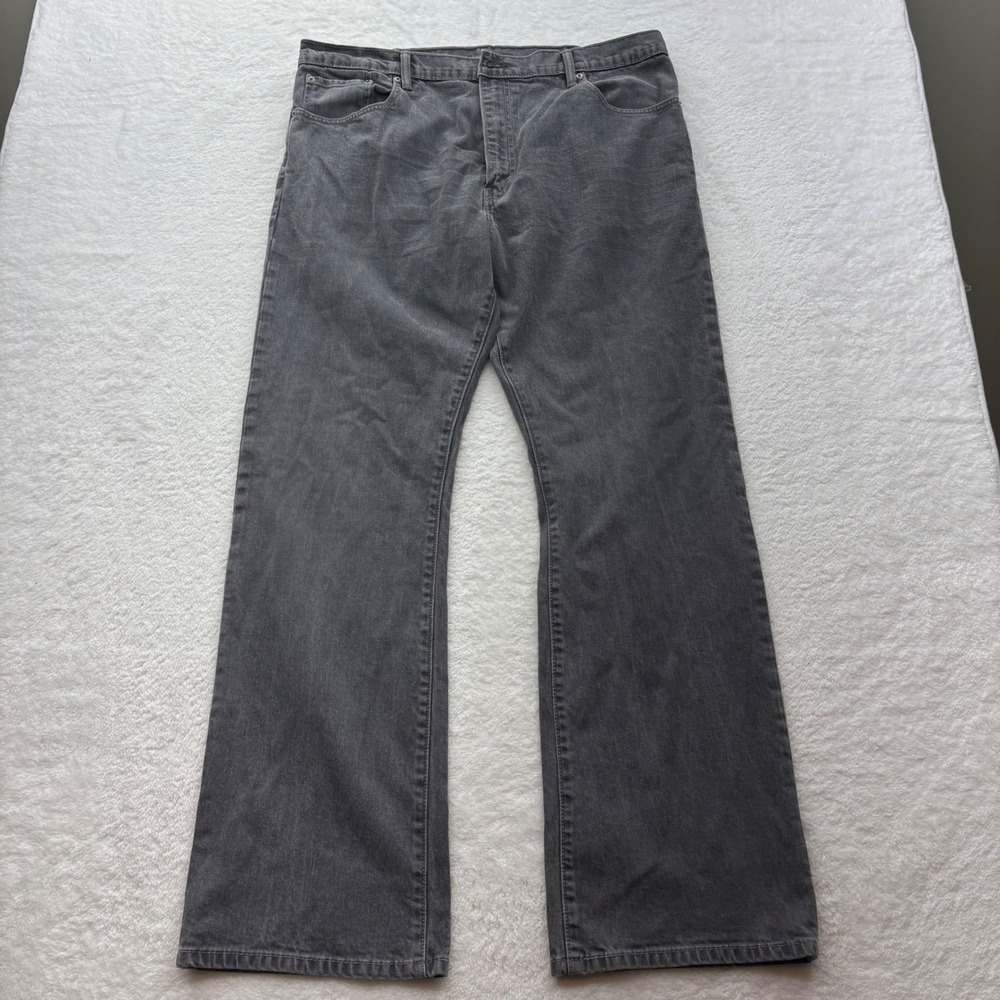 Levi's 517 Bootcut Jeans Mens 40x34 Gray Charcoal Denim Pants 00517-0205